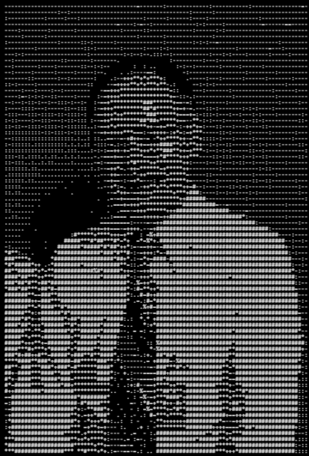 Gordon Moore ASCII Art Portrait